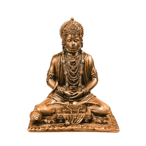 Meditating Lord Hanuman Idol For Car Dashboard In Resin 4.5 inches Hanuman Statue - JAI HO INDIA
