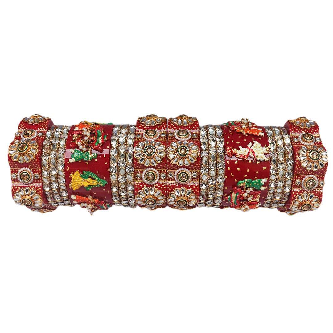 Exclusive Doli Royal Bridal Kada Chooda Wedding Bangles Set Punjabi Wedding Chuda Set For Indian Wedding - JAI HO INDIA