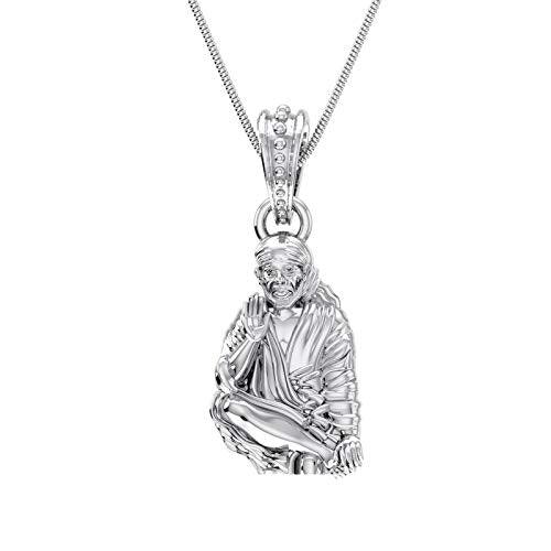 Shirdi Sai Baba Blessing Sterling Silver Pendant - JAI HO INDIA