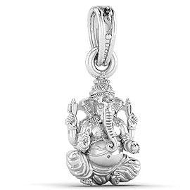 Lord Ganesha Blessing Sterling Silver Pendant - JAI HO INDIA