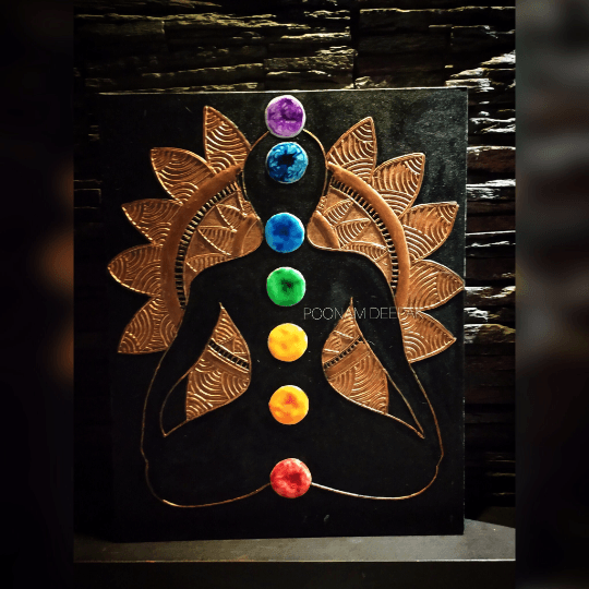 The Chakra Cone Art 3D Acrylic Original Painting By Poonam Deepak Wadhawan - JAI HO INDIA