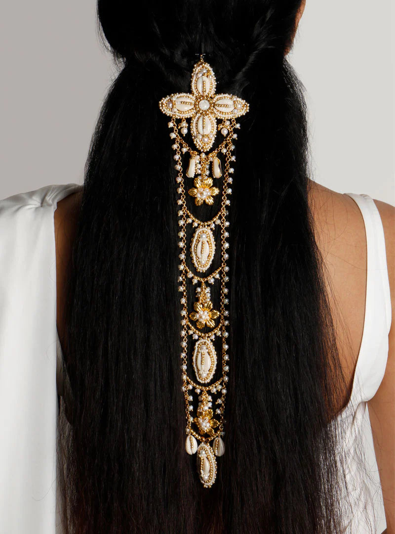 Traditional Hair Braid Brooch Accessory