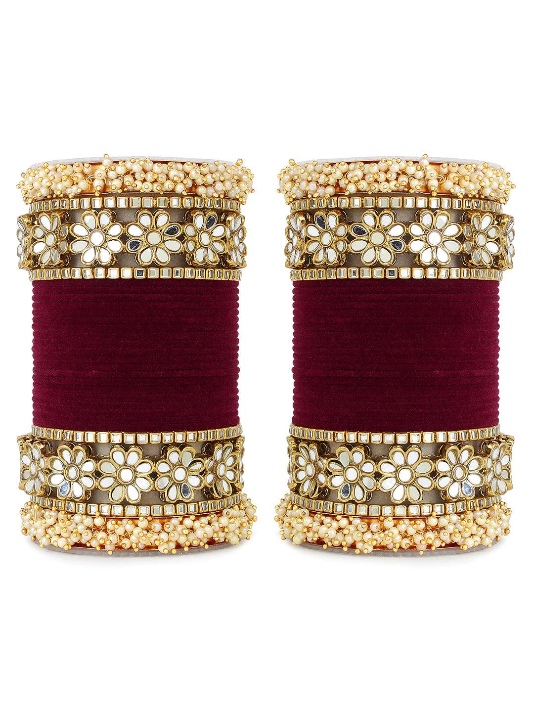 Elegant Bridal Chooda With Floral Design - JAI HO INDIA