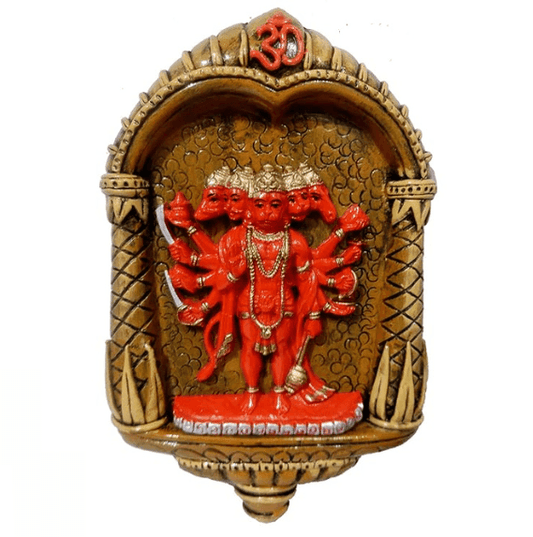 Panchmukhi Hanuman Wall Hanging For Front Door Five Face Hanuman Statue 8.5 inches - JAI HO INDIA