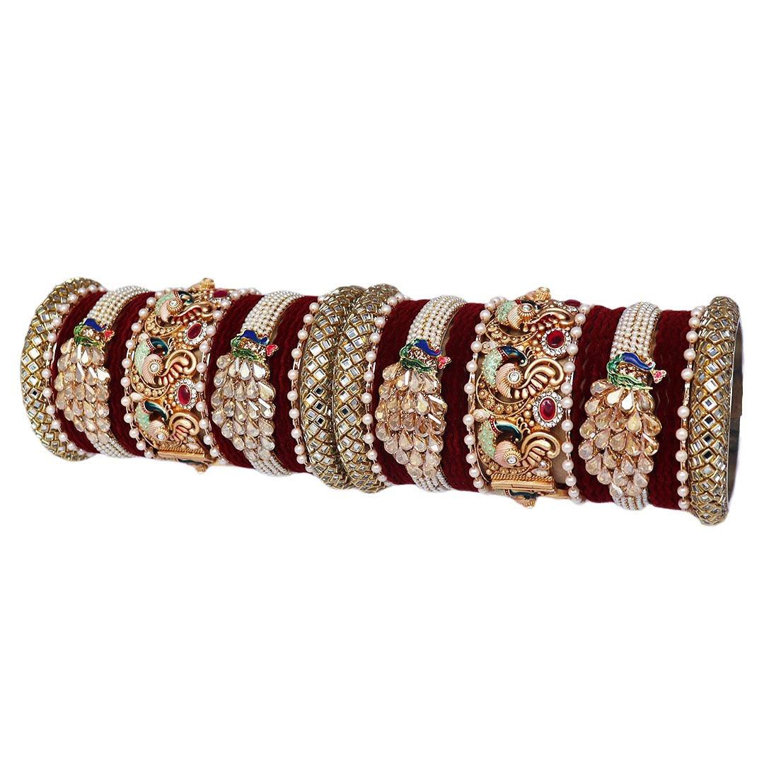 Peacock Royal Bridal Chooda Wedding Bangles Set Punjabi Wedding Chuda Set For Indian Wedding - JAI HO INDIA