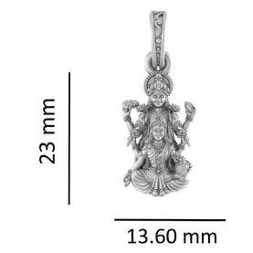 Vishnu Laxmi Sterling Silver Pendant - JAI HO INDIA