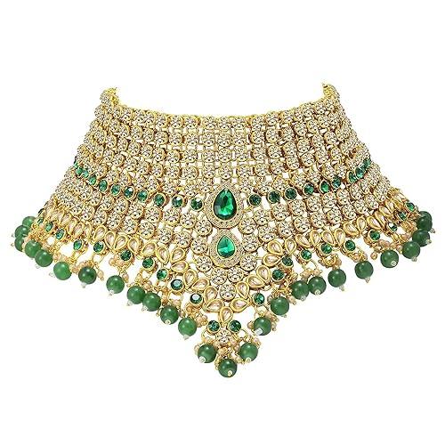 Heavy Green Full Bridal Jewelry Set For Indian Wedding - JAI HO INDIA