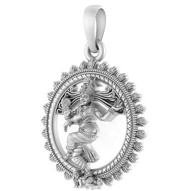 Lord Shiva Natraj Sterling Silver Pendant - JAI HO INDIA