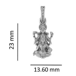 Vishnu Laxmi Sterling Silver Pendant - JAI HO INDIA