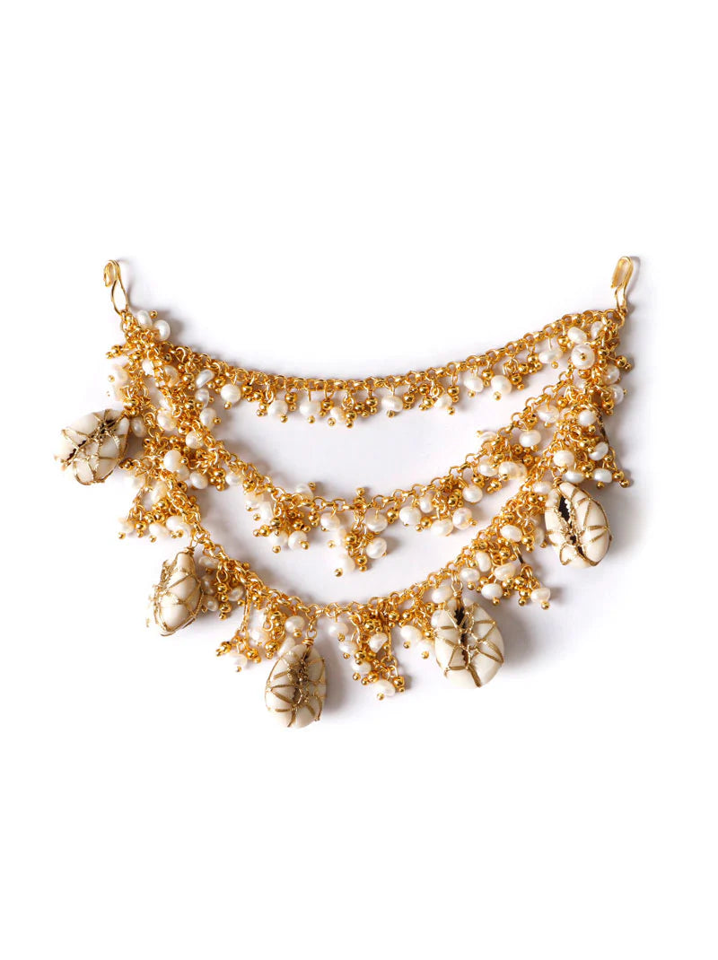 Traditional Shells Pearl Mattal Hair Accessory
