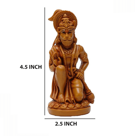 Lord Hanuman Idol For Car Dashboard In Resin 4.5 inches Hanuman Statue - JAI HO INDIA