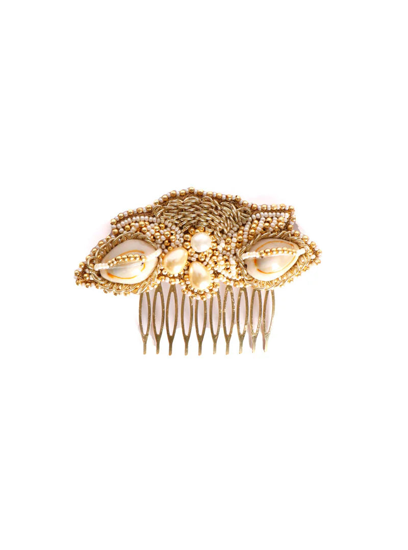 Shell Pearl Hair Brooch Clip Accessory