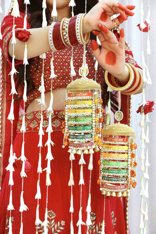 7 Vows Meenakari Bridal Kaleera With Vachans