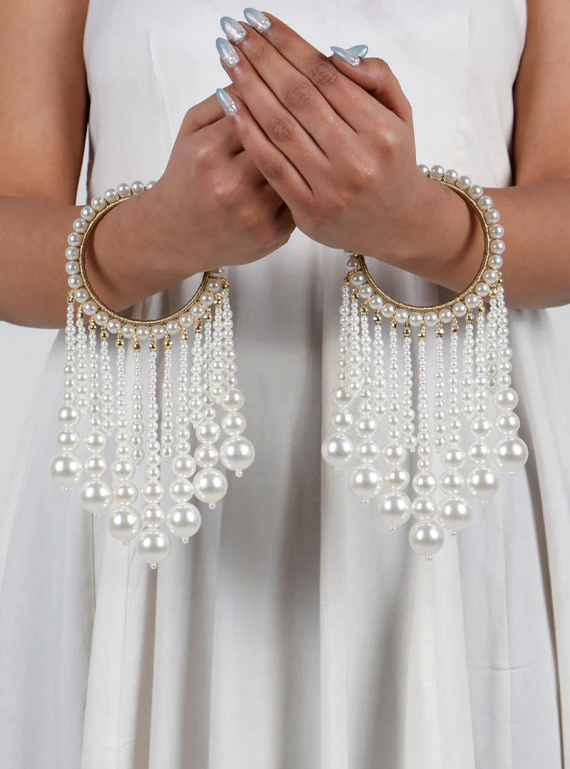 Pearl Dangle Hanging Kaleera Bangles