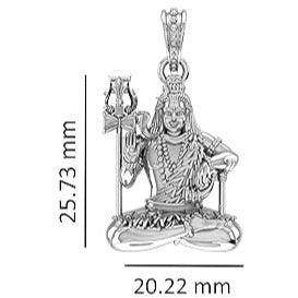 Lord Shiva Blessing Sterling Silver Pendant - JAI HO INDIA