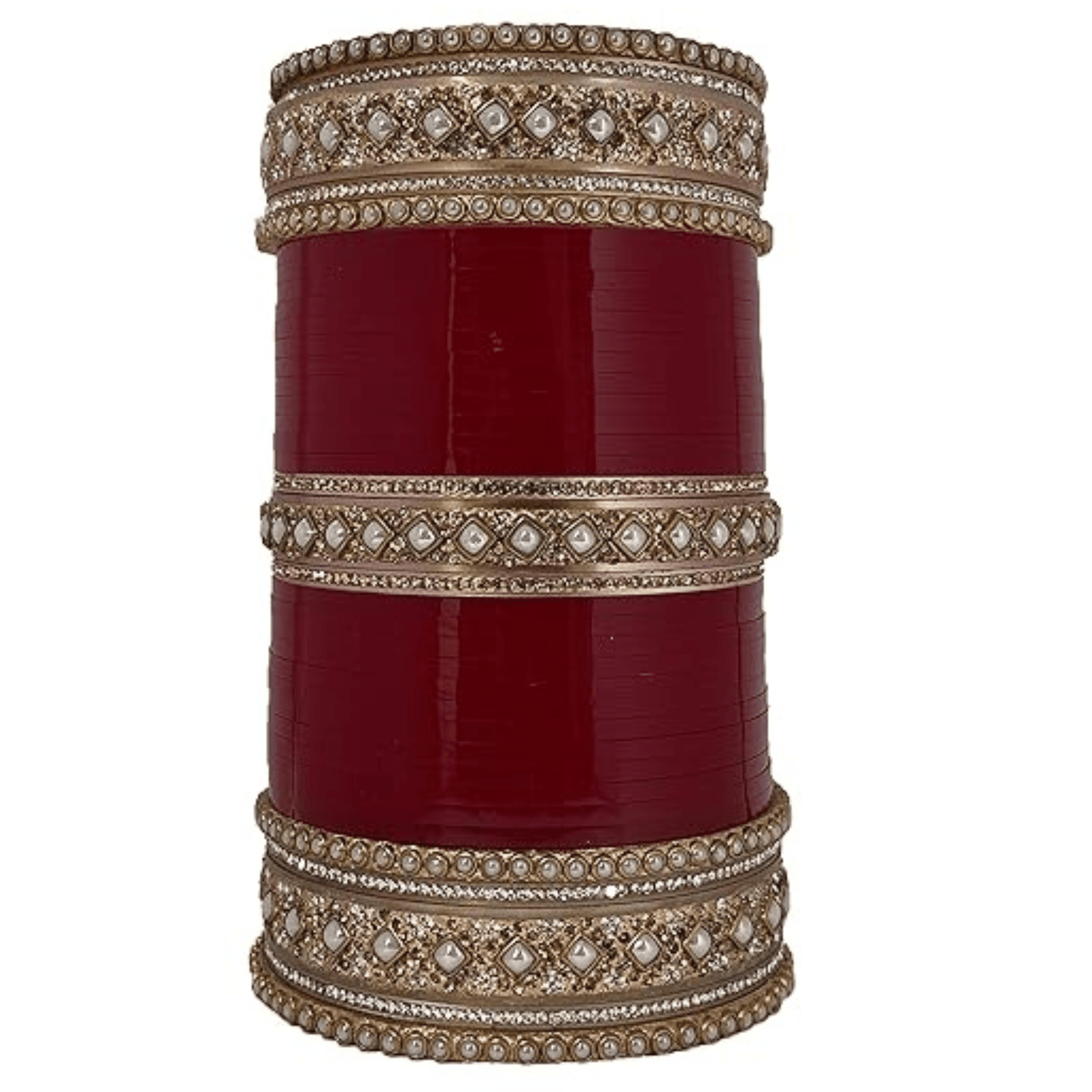 Maroon Golden Bridal Chooda Wedding Bangles Set Punjabi Wedding Chuda Set For Indian Wedding - JAI HO INDIA