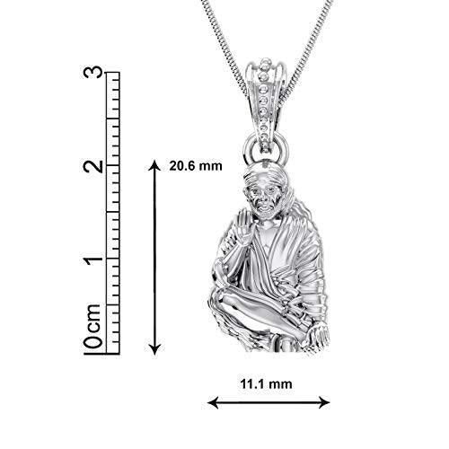 Shirdi Sai Baba Blessing Sterling Silver Pendant - JAI HO INDIA