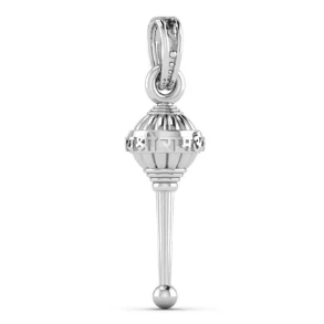 Hanuman Mace/Gada Sterling Silver Pendant - JAI HO INDIA