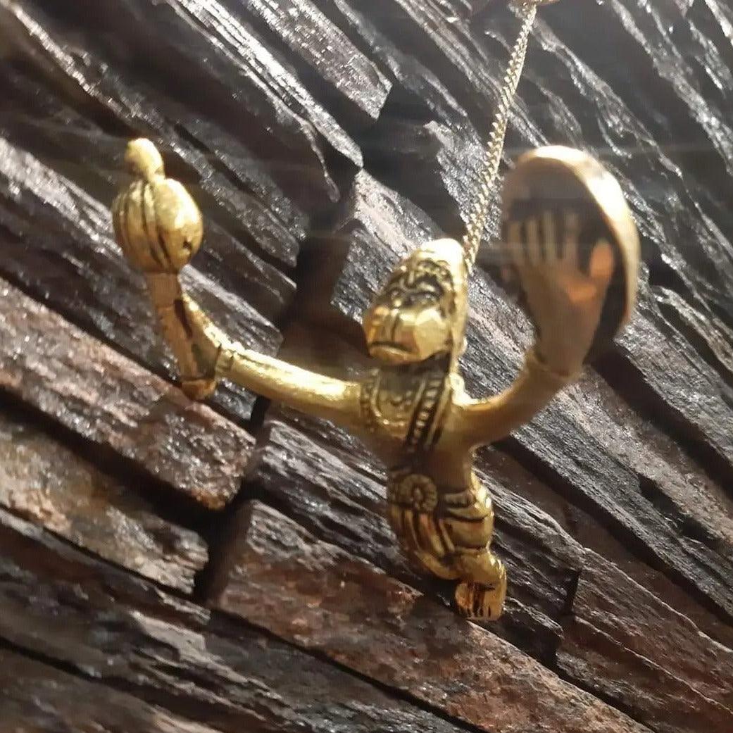 Flying Hanuman Metal Keychain Lord Hanuman Car Hanging - JAI HO INDIA