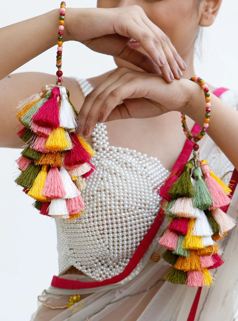 Colorful Tassel Kaleera For Haldi Mehendi Ceremony