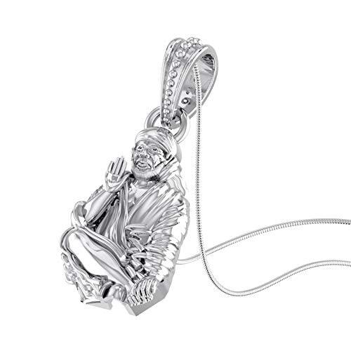 Shirdi Sai Baba Blessing Sterling Silver Pendant - JAI HO INDIA