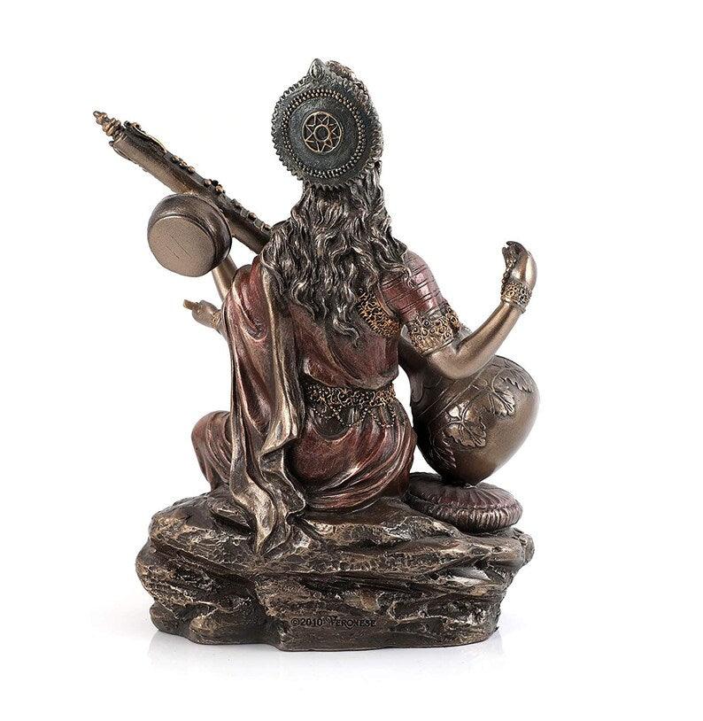 Goddess Saraswati Idol Hindu Goddess Saraswati Maa Decorative Showpiece 3 inches - JAI HO INDIA