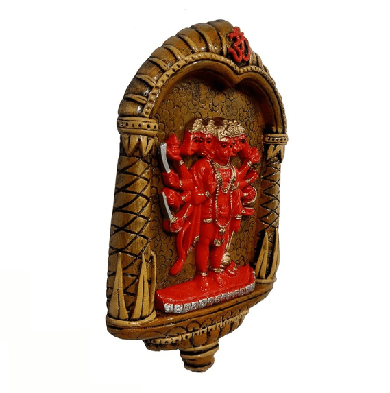 Panchmukhi Hanuman Wall Hanging For Front Door Five Face Hanuman Statue 8.5 inches - JAI HO INDIA