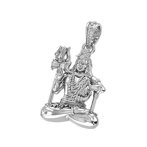 Lord Shiva Blessing Sterling Silver Pendant - JAI HO INDIA