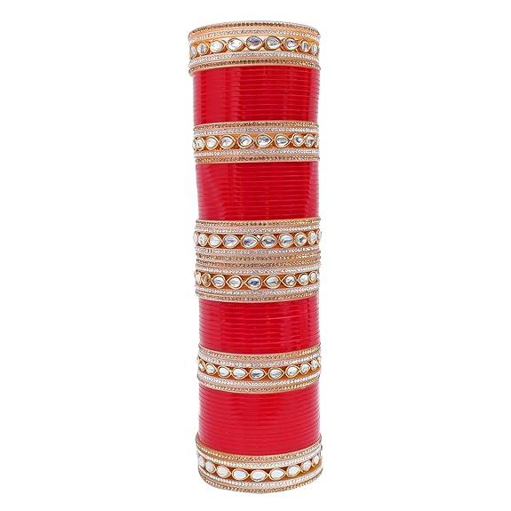 Red Bridal Chooda Wedding Bangles Set Punjabi Wedding Chuda Set For Indian Wedding - JAI HO INDIA