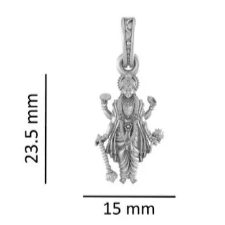 Vishnu Standing Blessing Sterling Silver Pendant - JAI HO INDIA