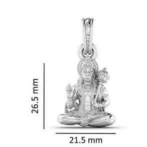 Lord Hanuman Blessing Sterling Silver Pendant - JAI HO INDIA