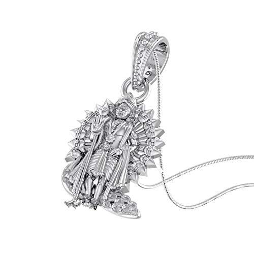 God Kartikeya Sterling Silver Pendant - JAI HO INDIA