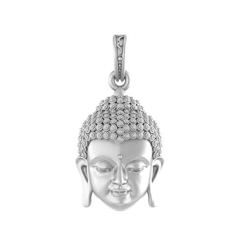 Gautam Buddha Sterling Silver Pendant - JAI HO INDIA