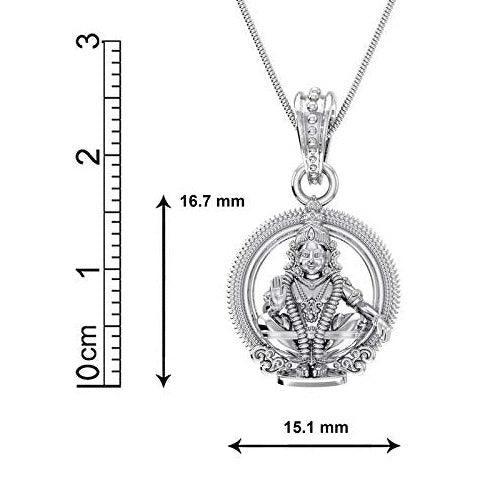 God Ayyappa Sterling Silver Pendant - JAI HO INDIA