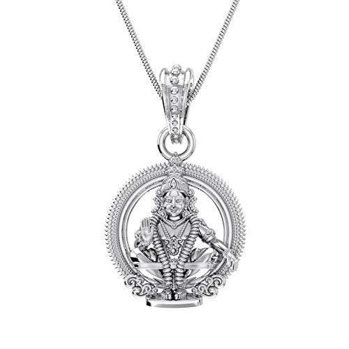 God Ayyappa Sterling Silver Pendant - JAI HO INDIA