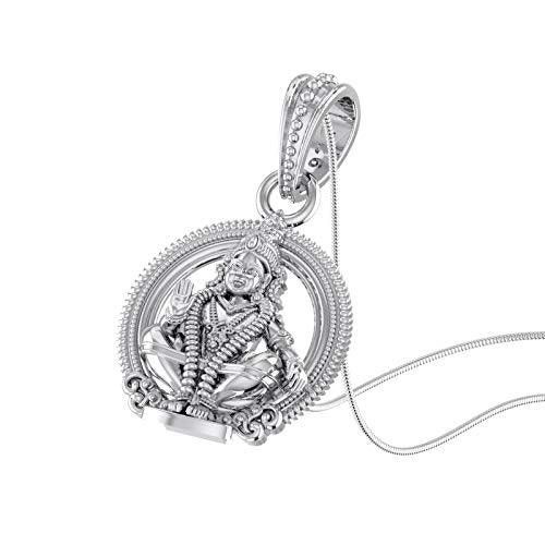 God Ayyappa Sterling Silver Pendant - JAI HO INDIA
