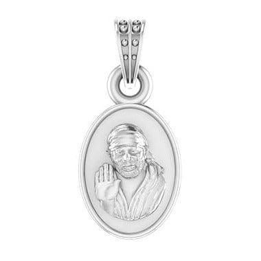 Shirdi Sai Baba Sterling Silver Pendant - JAI HO INDIA