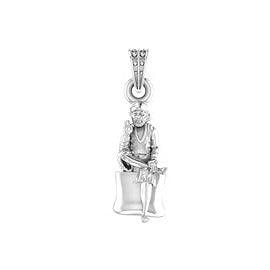 Shirdi Sai Baba Blessing Sterling Silver Pendant - JAI HO INDIA