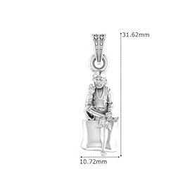 Shirdi Sai Baba Blessing Sterling Silver Pendant - JAI HO INDIA
