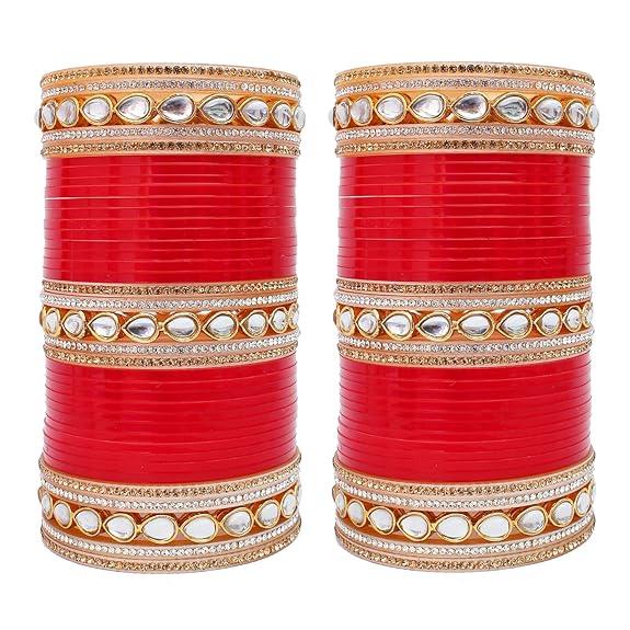 Red Bridal Chooda Wedding Bangles Set Punjabi Wedding Chuda Set For Indian Wedding - JAI HO INDIA