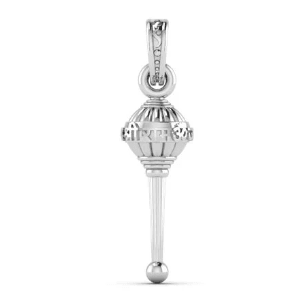 Hanuman Mace/Gada Sterling Silver Pendant - JAI HO INDIA