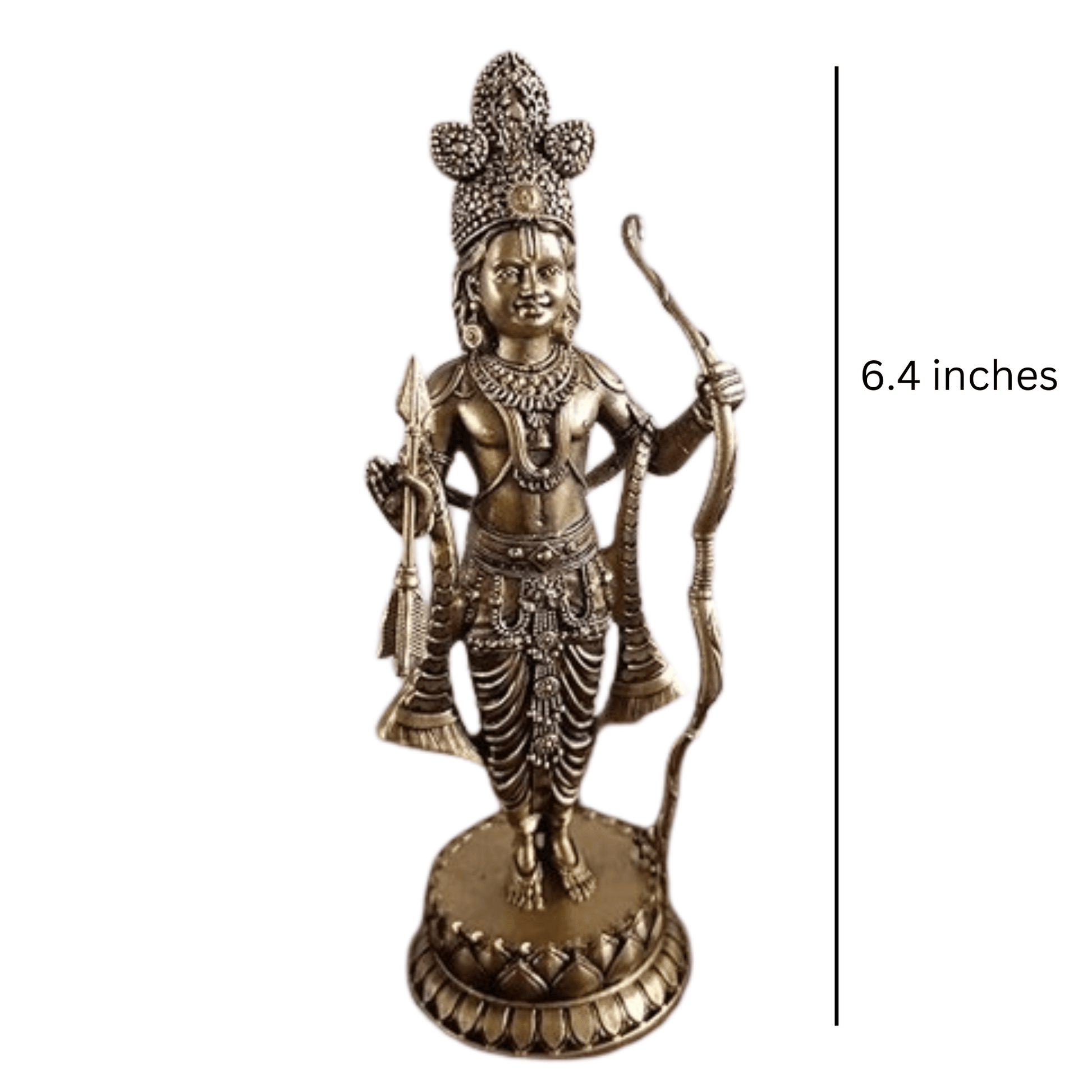 Ram Lalla Statue Idol Shree Ram Ayodhya Temple Shri Ram Lalla Idol 6.4 inches - JAI HO INDIA