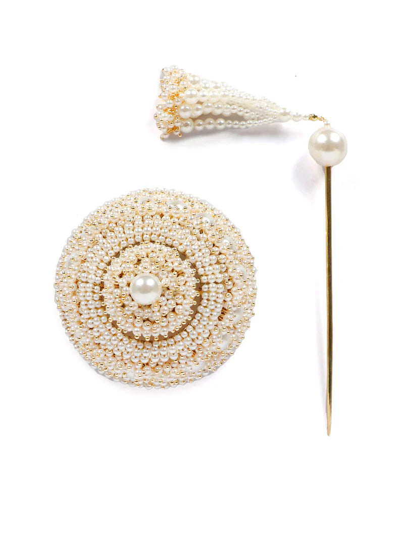 Traditional Pearls Bridal Hair Bun