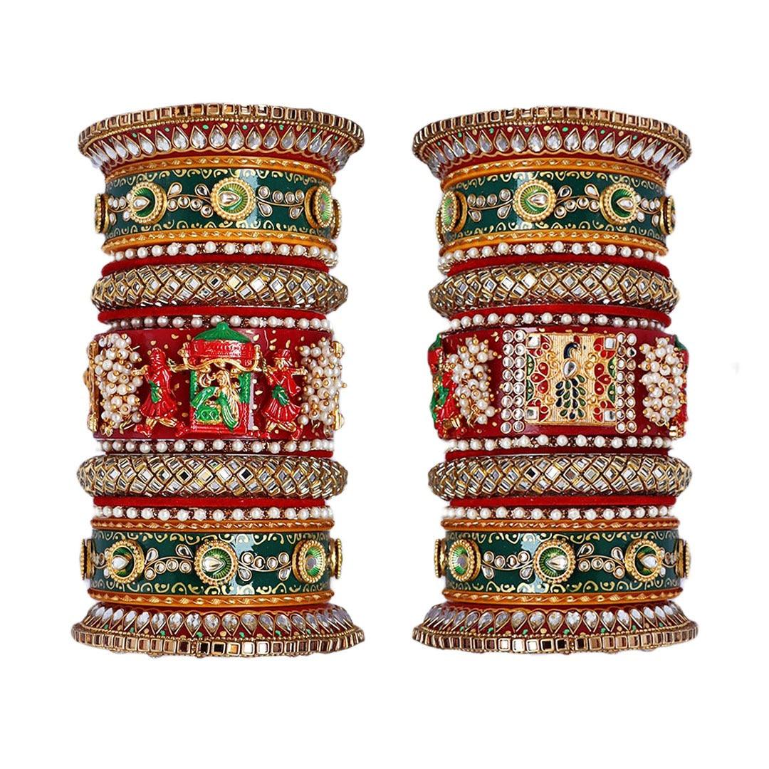 Doli Royal Bridal Chooda Wedding Bangles Set Punjabi Wedding Chuda Set For Indian Wedding - JAI HO INDIA