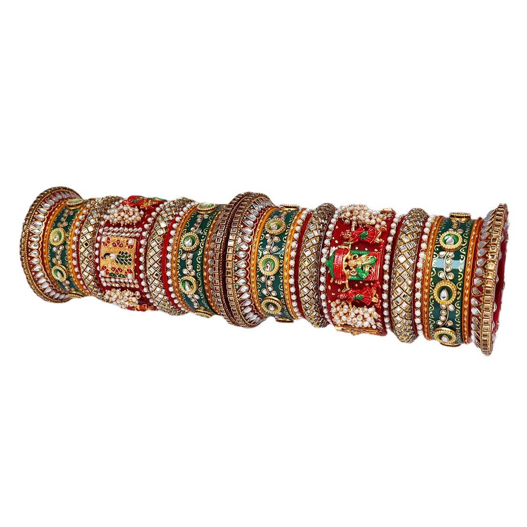 Doli Royal Bridal Chooda Wedding Bangles Set Punjabi Wedding Chuda Set For Indian Wedding - JAI HO INDIA