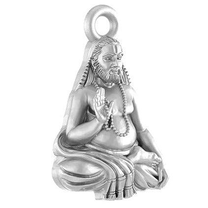 Shri Raghavendra Swamy Sterling Silver Pendant - JAI HO INDIA