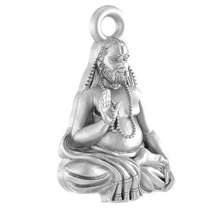 Shri Raghavendra Swamy Sterling Silver Pendant - JAI HO INDIA