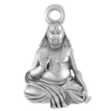 Shri Raghavendra Swamy Sterling Silver Pendant - JAI HO INDIA