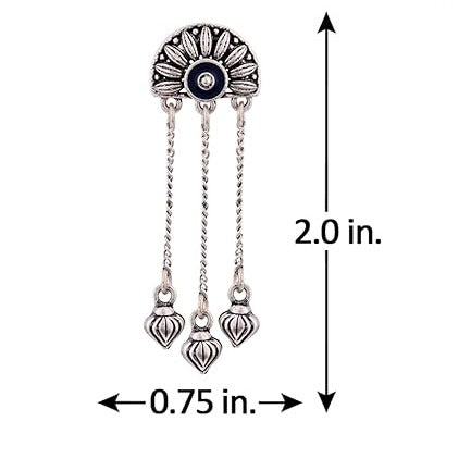 Beautiful Long Tassel Oxidized Earrings