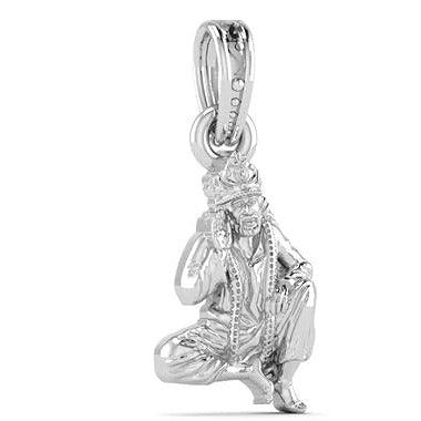 Shirdi Sai Baba Blessing Sterling Silver Pendant - JAI HO INDIA